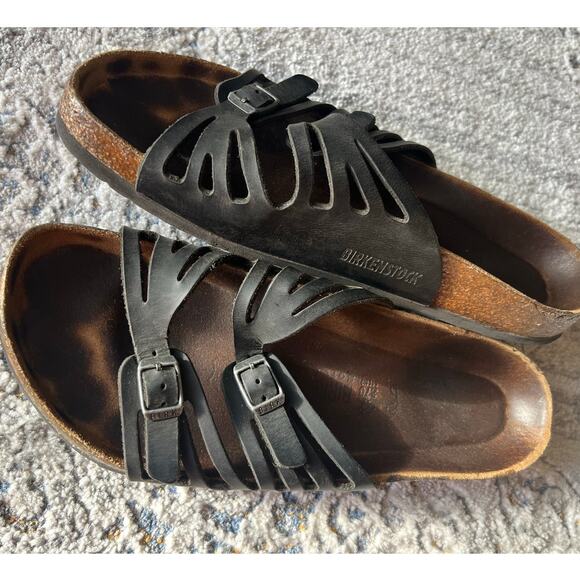 Birkenstock Granada Soft Footbed Oiled Nubuck Leather Size 42 Black - Picture 12 of 12